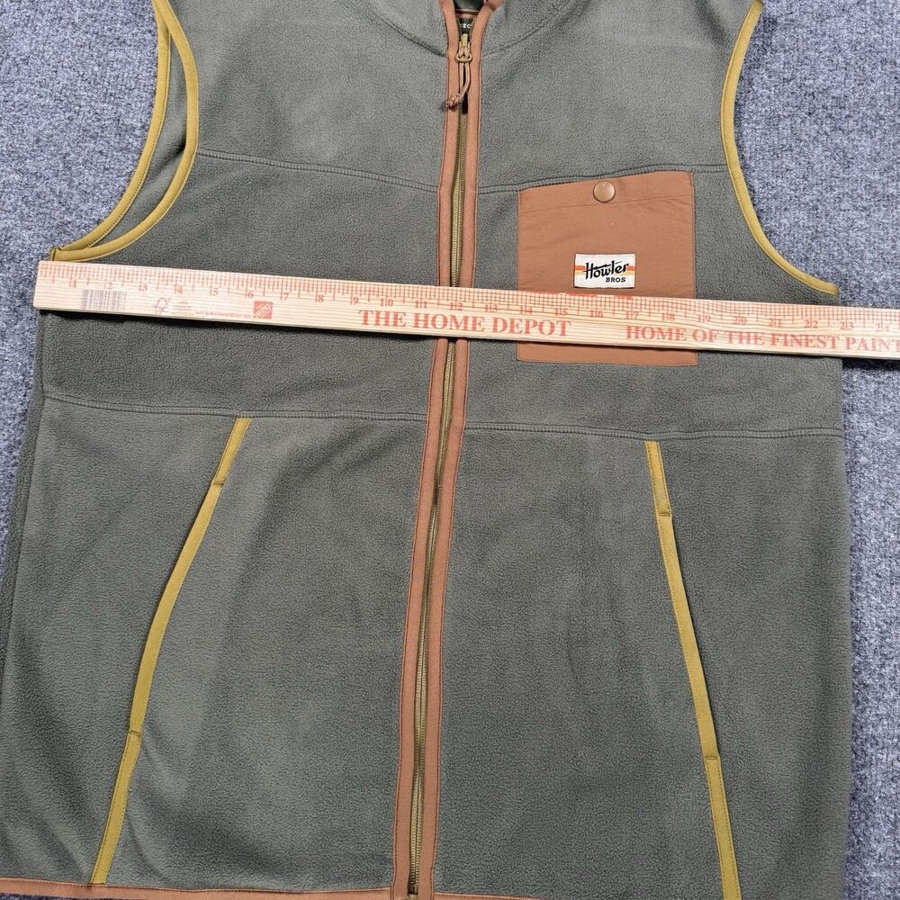 Howler Brothers Bros Free Range Fleece Vest Oregano Color Mens Large - Picture 7 of 8